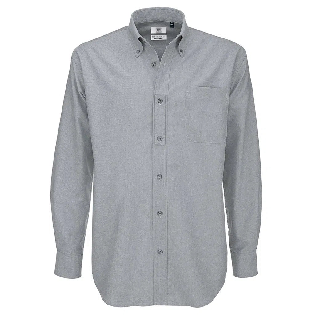 Chemise homme Oxford LSL(72042)-1cafe1chaise