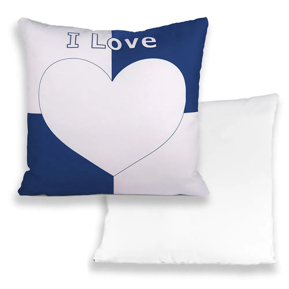Coussin coeur (I love...) - bleu-1cafe1chaise