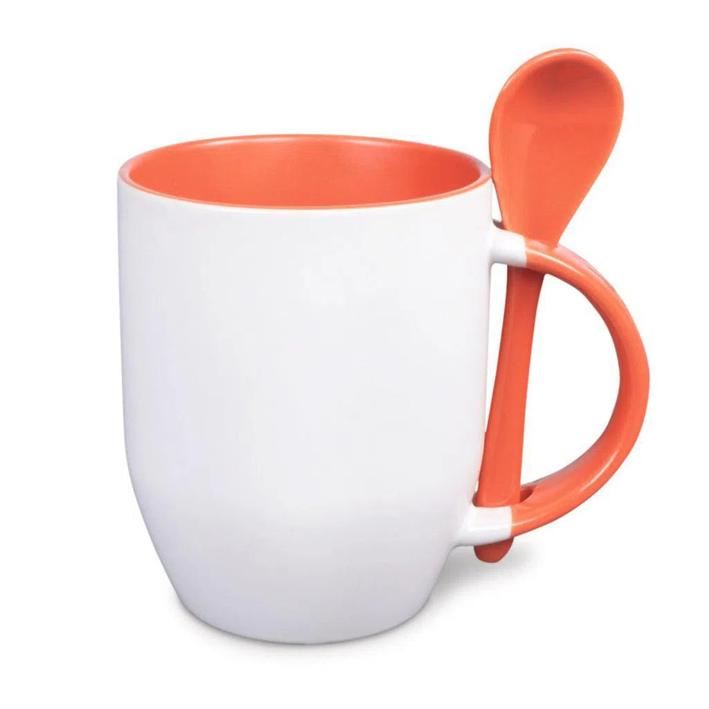 Mug cuillère bicolore Orange-1cafe1chaise