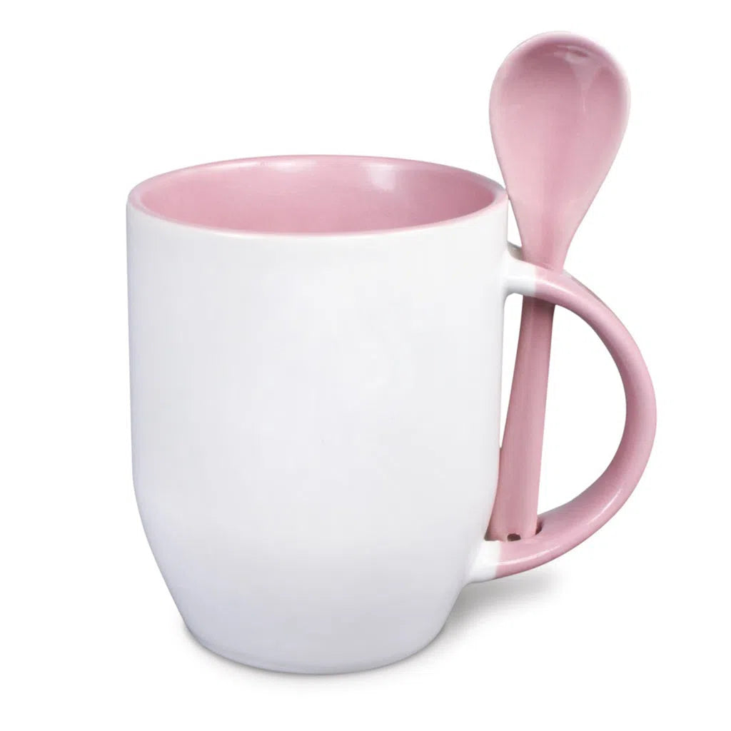 Mug cuillère bicolore Rose-1cafe1chaise