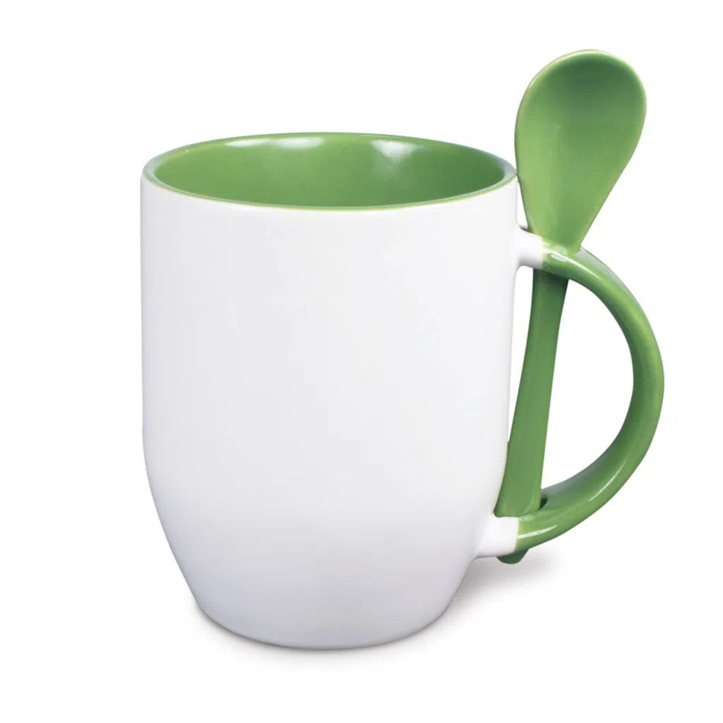 Mug cuillère bicolore Vert-1cafe1chaise