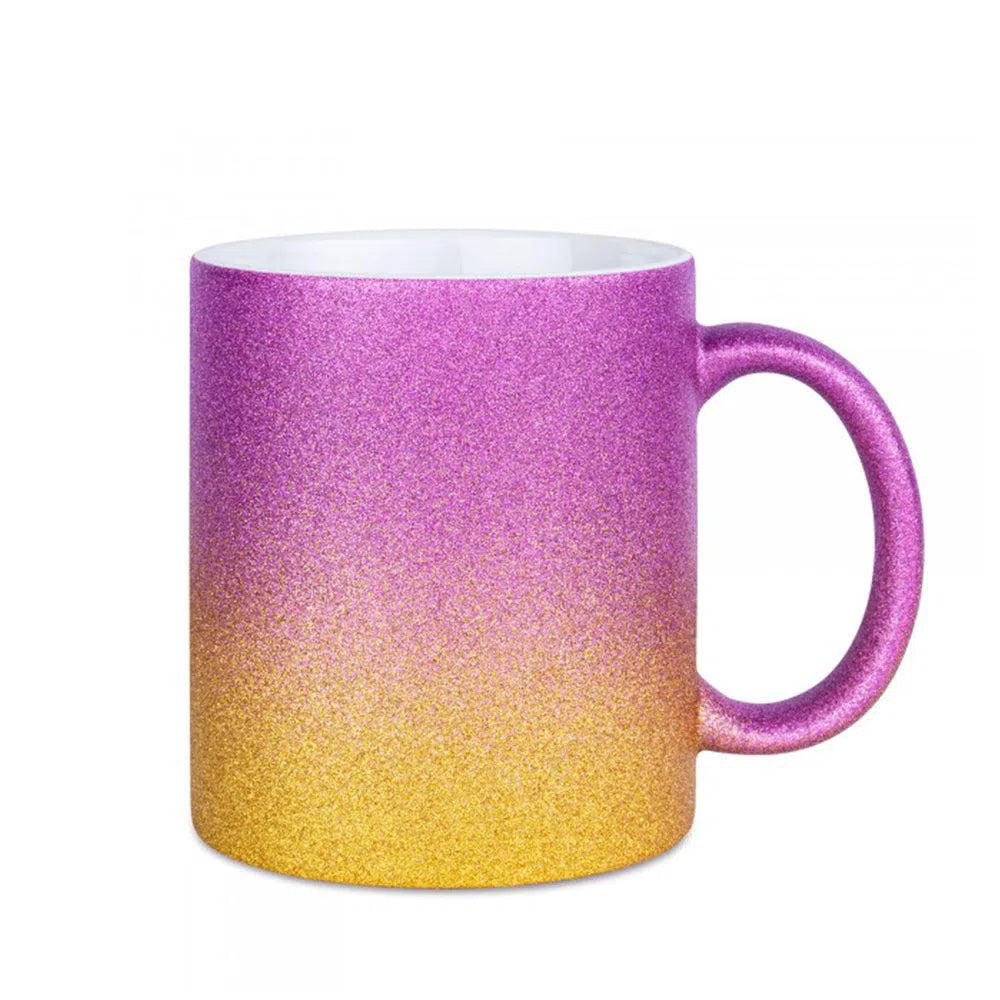 Mug paillettes bicolore Jaune et violet-1cafe1chaise