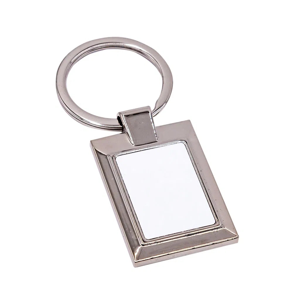 Porte-clés métal simple rectangulaire avec bordure-1cafe1chaise