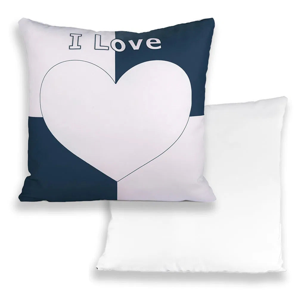 Coussin coeur (I love...) - bleu marine-1cafe1chaise