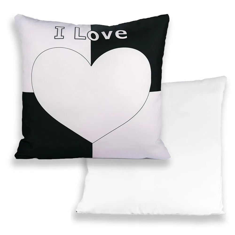 Coussin coeur (I love...) - noir-1cafe1chaise