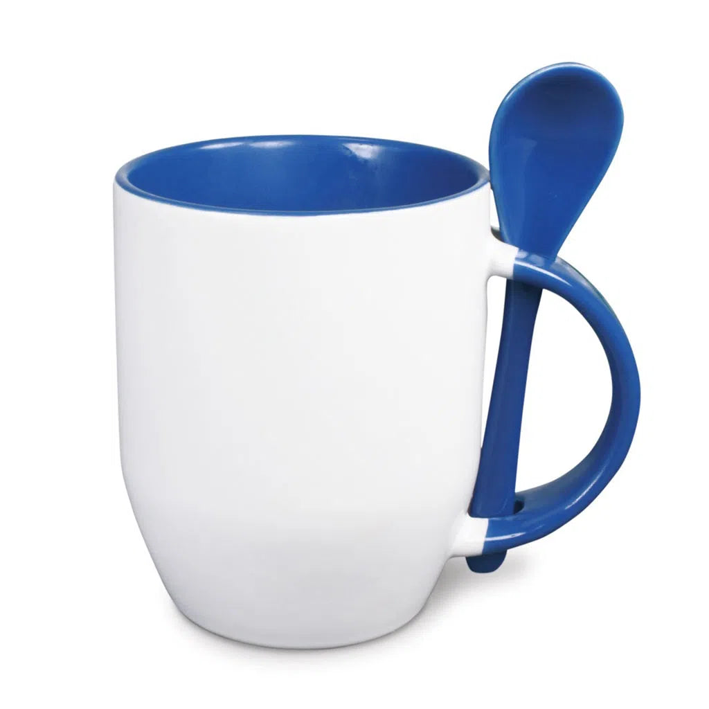 Mug cuillère bicolore Bleu cobalt-1cafe1chaise