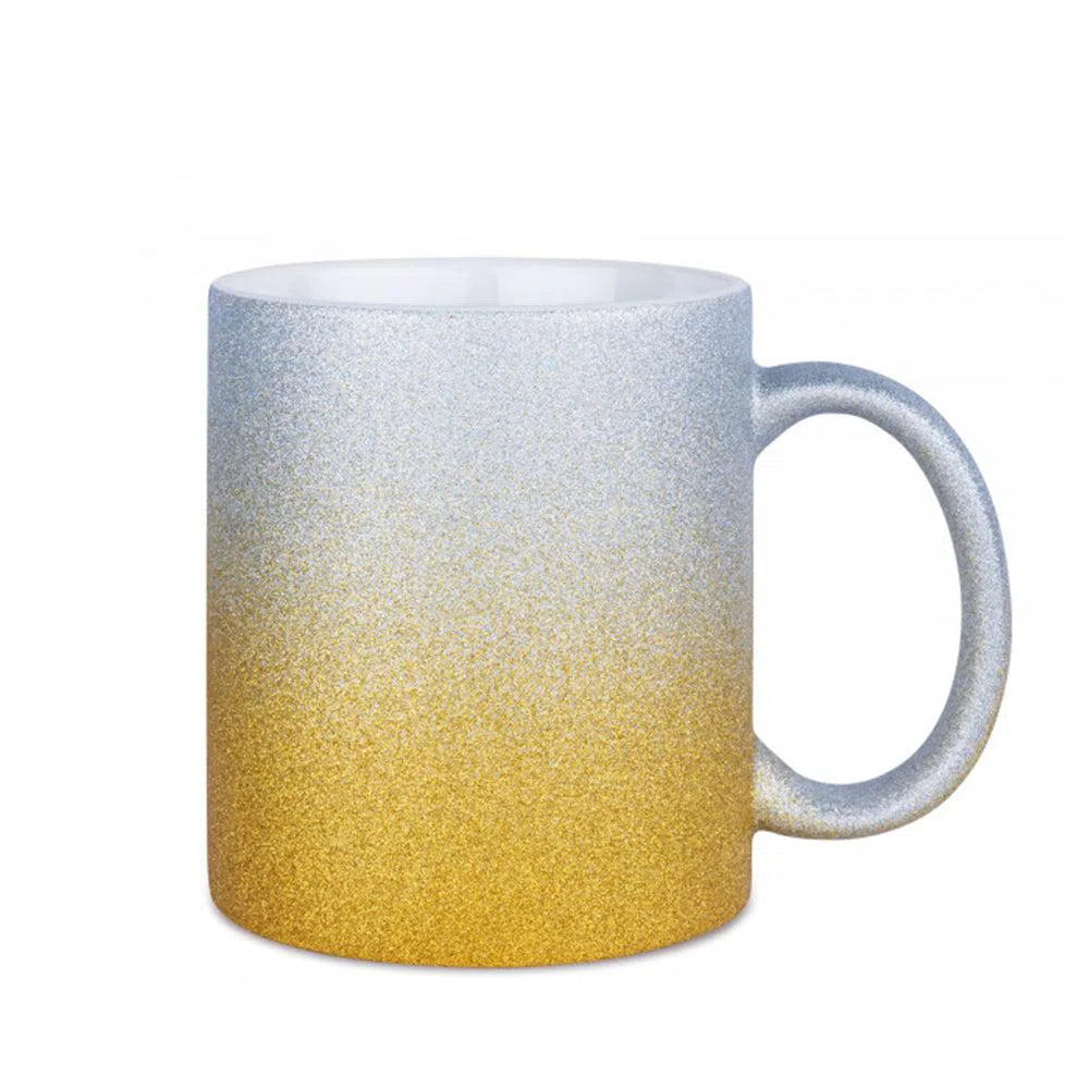 Mug paillettes bicolore Jaune et argenté-1cafe1chaise