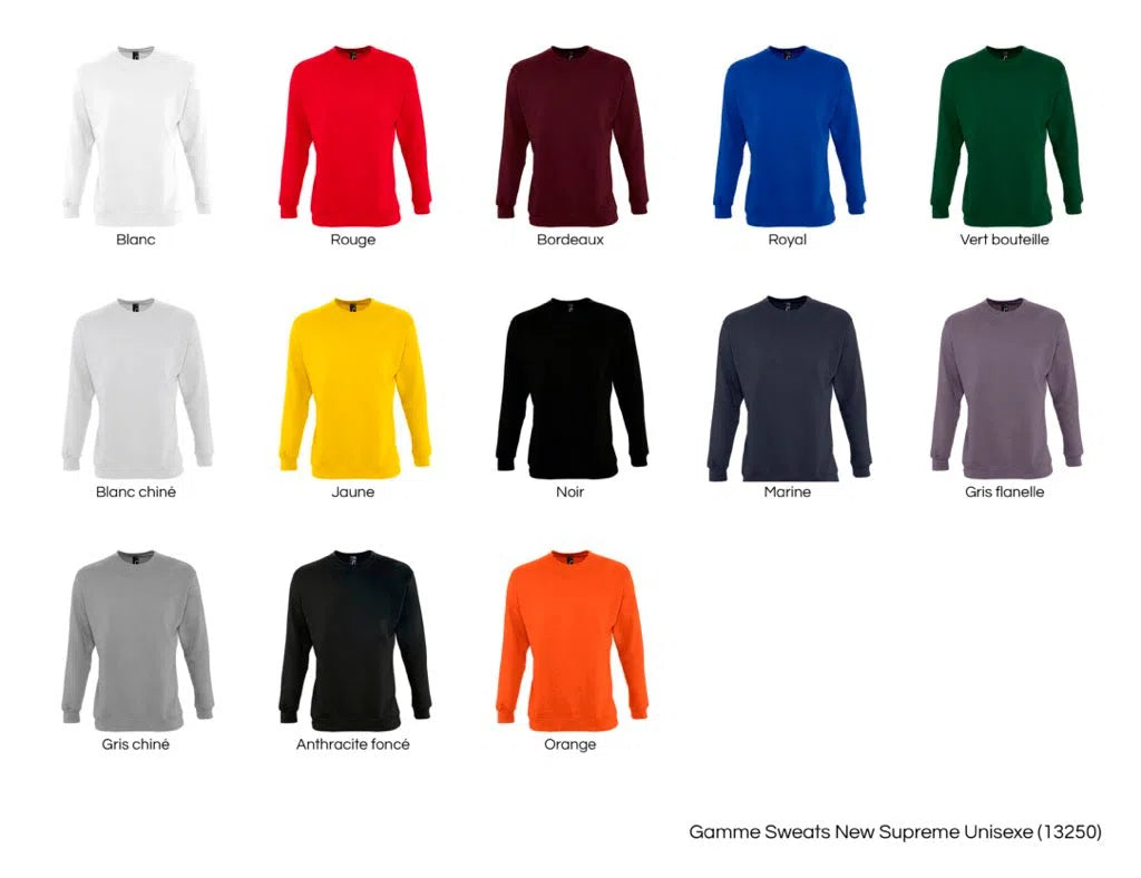 Sweat-shirt raglan unisexe New supreme (13250)-1cafe1chaise