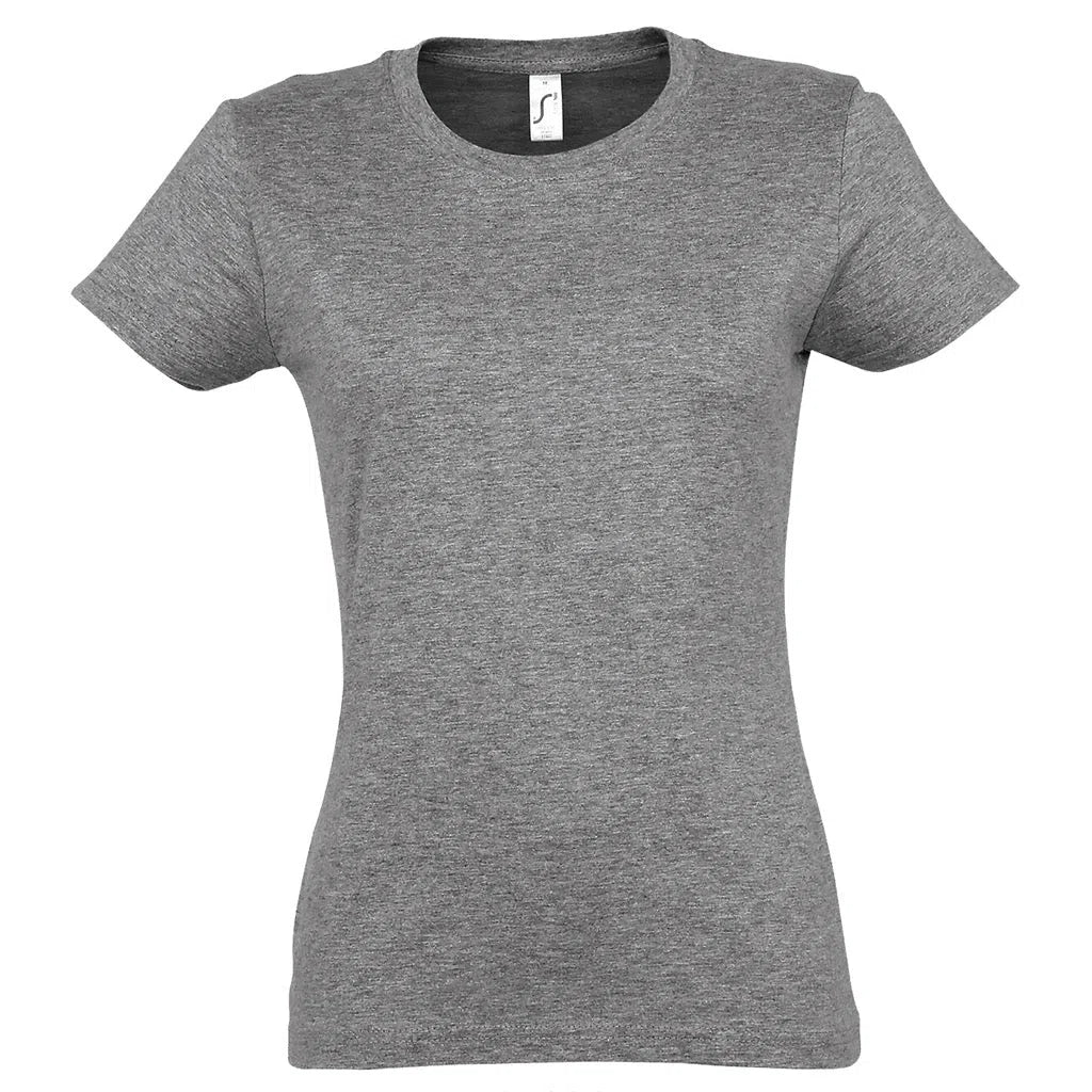 T-shirt femme 190gr - gris chiné-1cafe1chaise