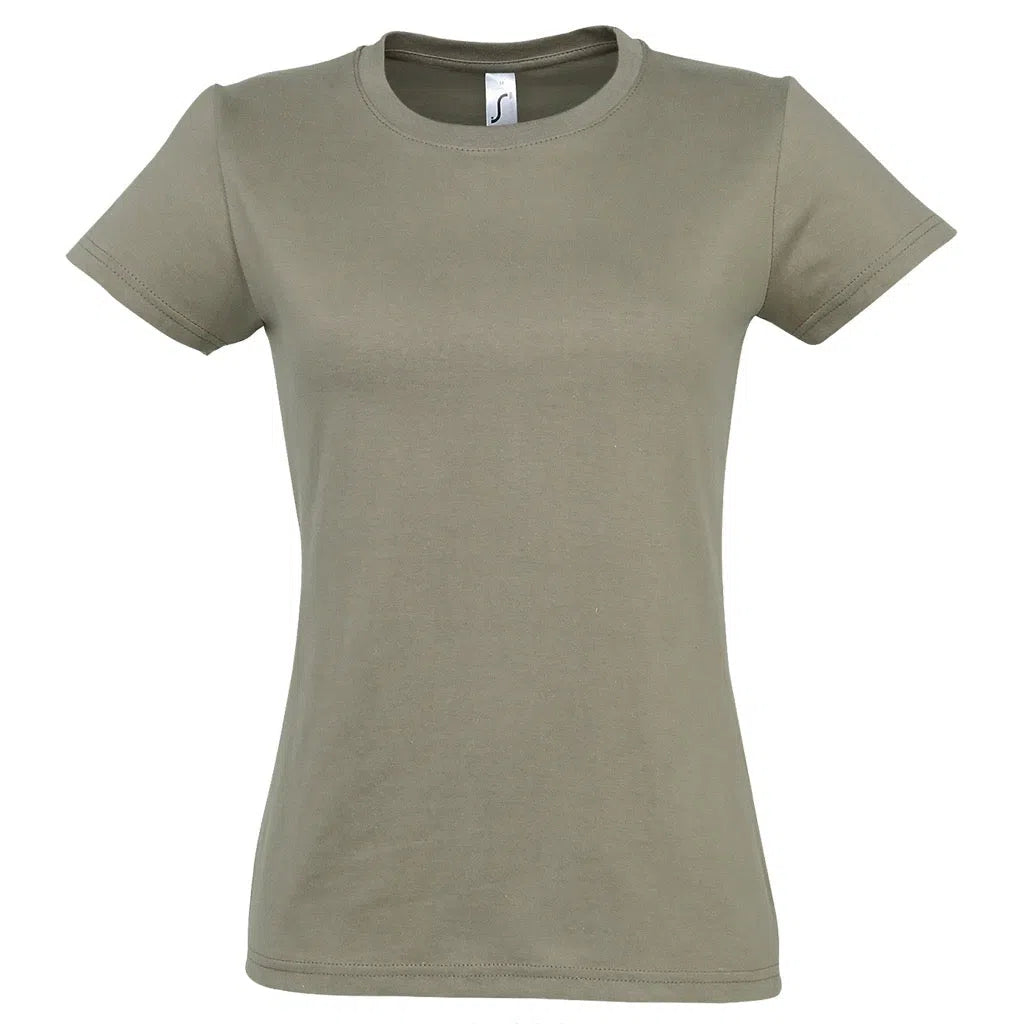 T-shirt femme 190gr - kaki-1cafe1chaise