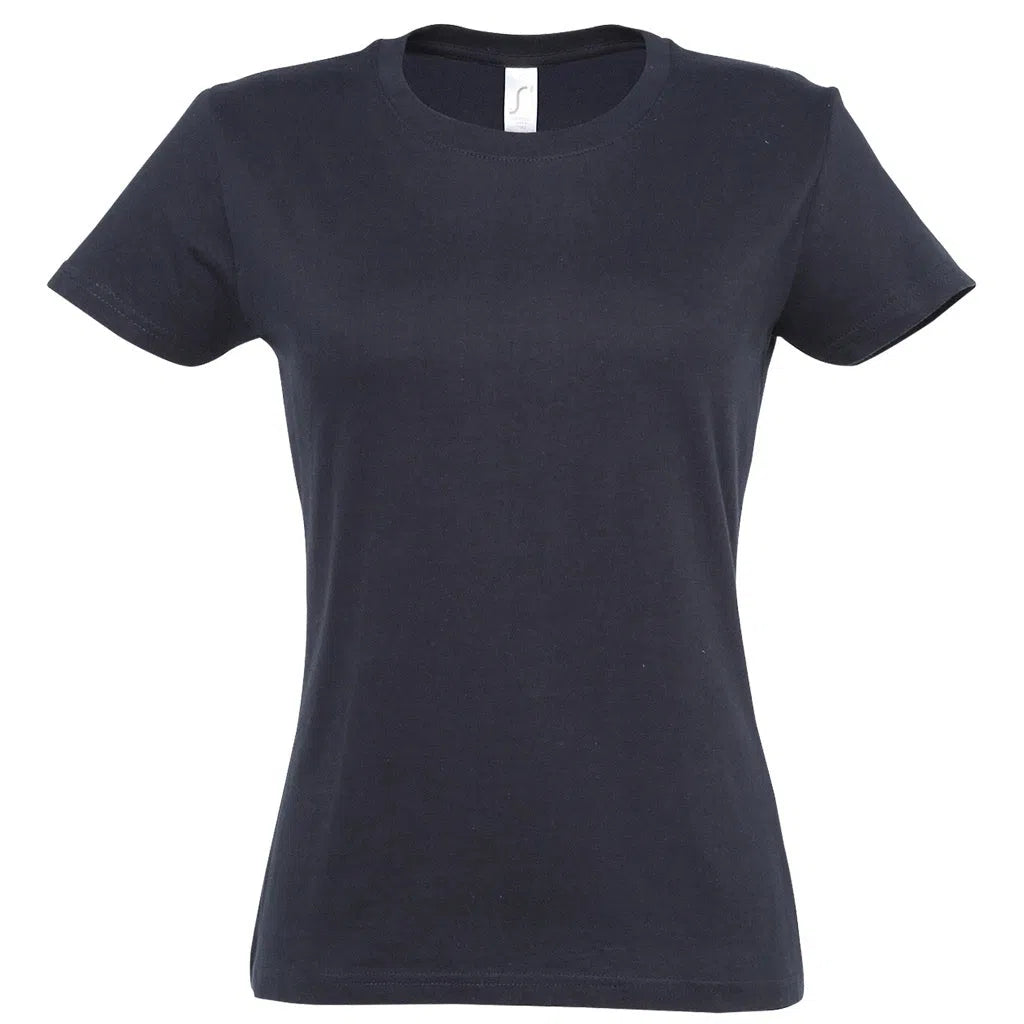 T-shirt femme 190gr - marine-1cafe1chaise