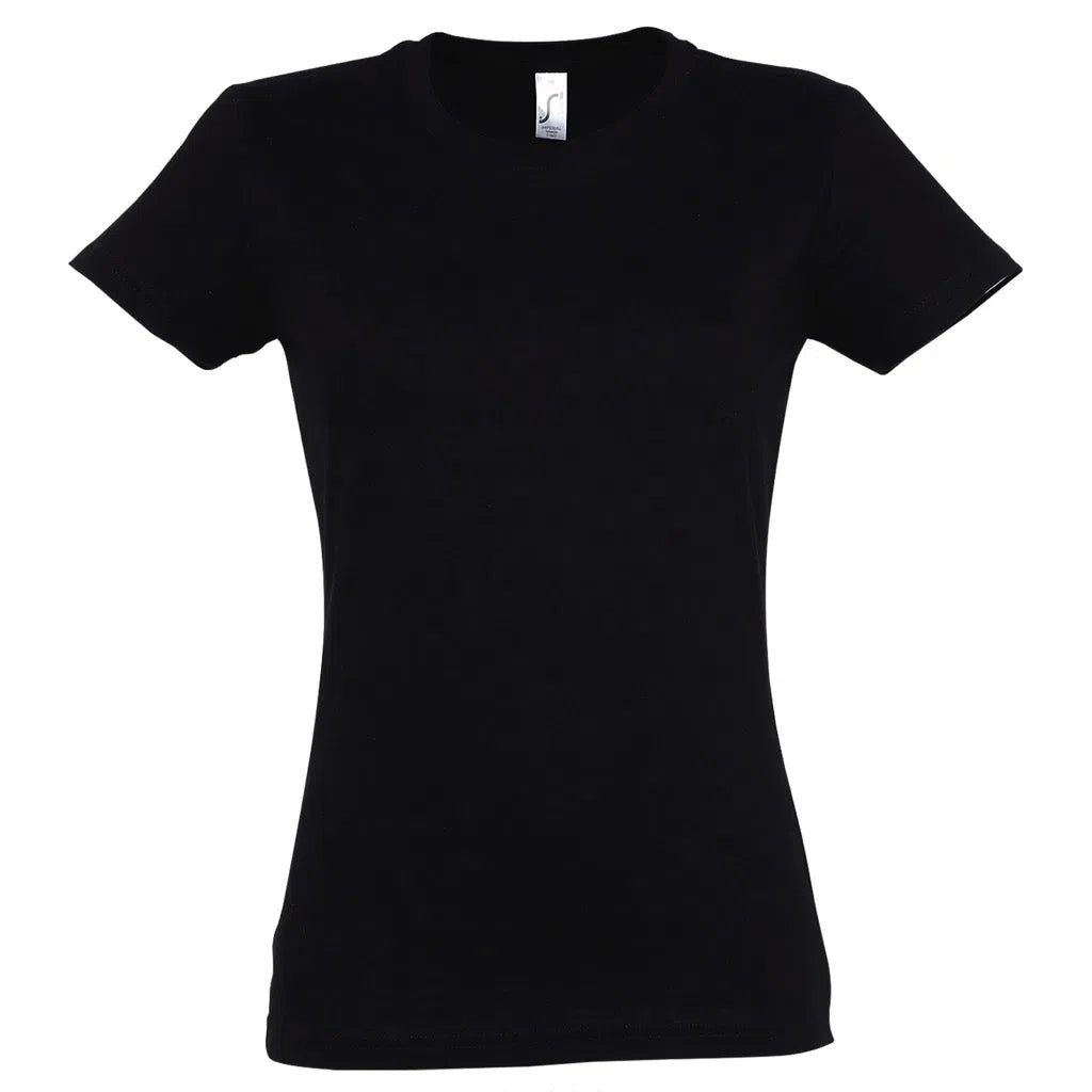 T-shirt femme 190gr - noir profond-1cafe1chaise